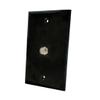 BUPLDET 1 Port Coax Cable Wall Plate Glossy Black - Single Gang TV Coax F-Type Outlet Cover Plate for Coaxial Cable view 1