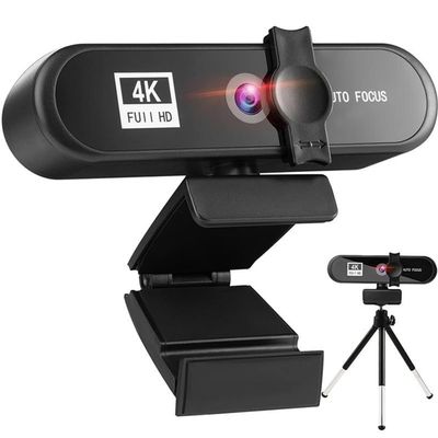 1080P Webcam,Autofocus,HD USB Computer Web Camera,HD Light Correction,for Recording/Video Streaming/Conference/Live Streaming/Game/Study,Works with OBS/Zoom/Skype/FaceTime/Teams (4K, Black)
