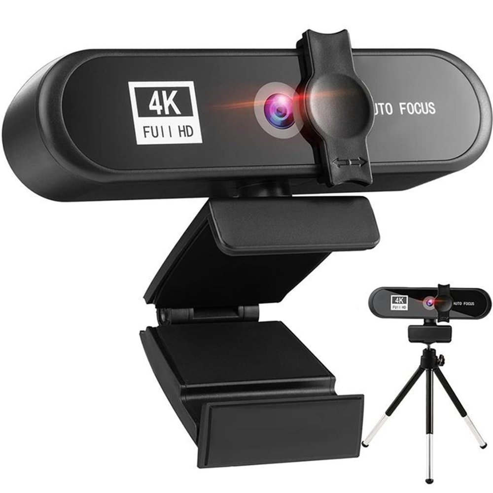 1080P Webcam,Autofocus,HD USB Computer Web Camera,HD Light Correction,for Recording/Video Streaming/Conference/Live Streaming/Game/Study,Works with OBS/Zoom/Skype/FaceTime/Teams (4K, Black)