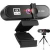 1080P Webcam,Autofocus,HD USB Computer Web Camera,HD Light Correction,for Recording/Video Streaming/Conference/Live Streaming/Game/Study,Works with OBS/Zoom/Skype/FaceTime/Teams (4K, Black) view 1