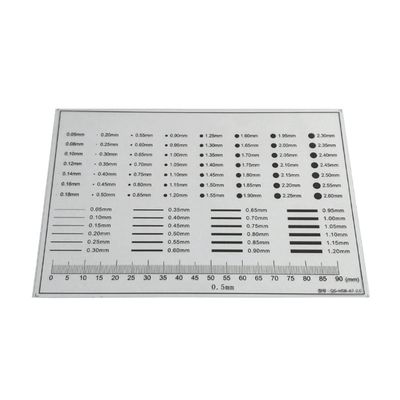 TYZK Microscope Kit Appearance Standard Card Gauge Point Gauge Transparent Contrast PET Ruler Scales Dot Line Microscope Lens Adapters