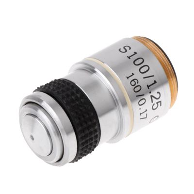 TYZK Microscope Kit 4X 10X 40X 100X Achromatic Objective Lens for Biological Microscope Microscope Lens Adapters (Color : 100X)
