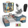TYZK Microscope Kit Biological Microscope Kit Lab LED 1200X for Kids Microscope Lens Adapters (Color : White-Set 2 B, Magnification : 100X-400X-1200X) view 1