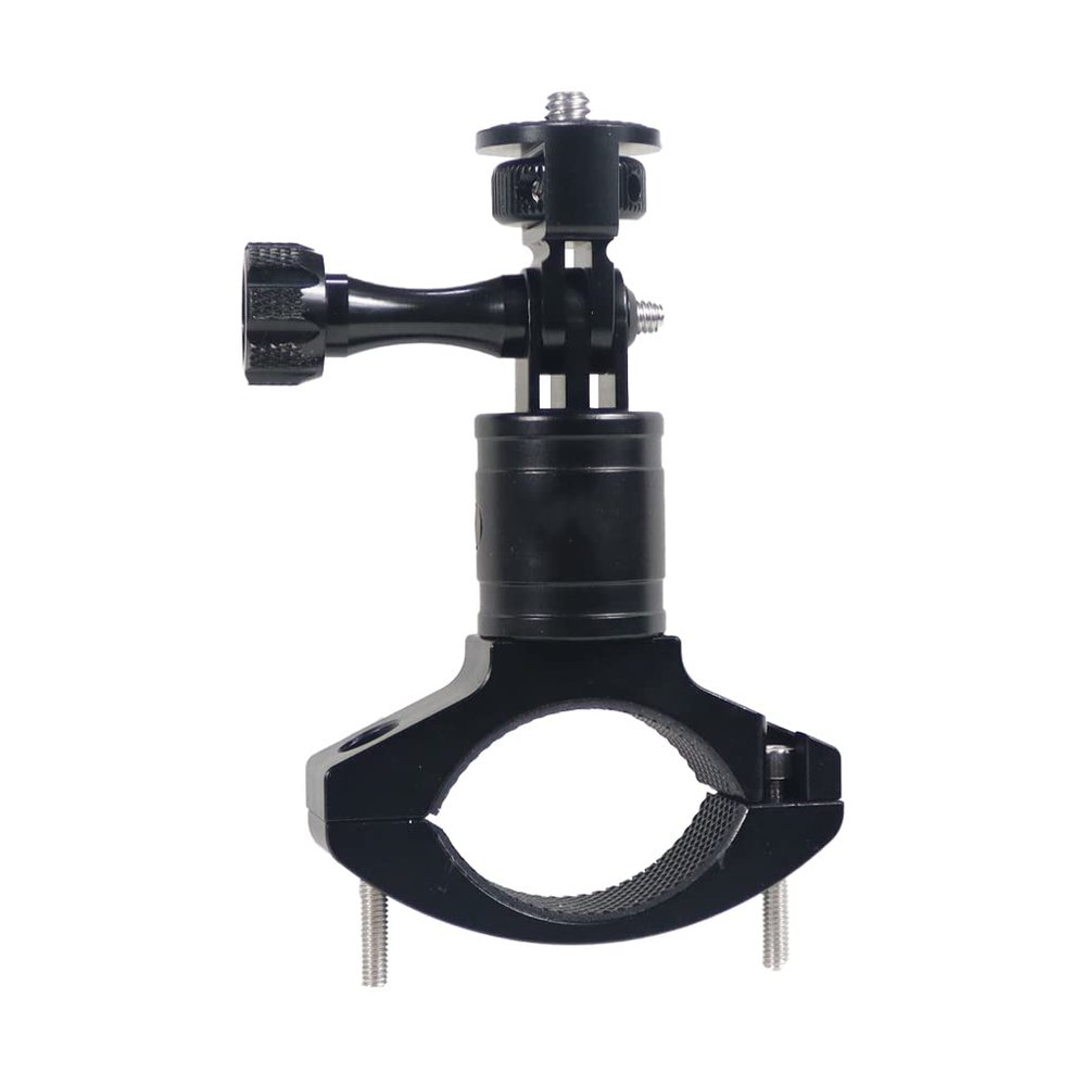 BGNing Upgrade 360 Degree Rotatable Tripod Connector 1/4 Base Mount Adapter Compatible with Insta360 ONE R/OSMO/Action Camera (32mm Bike Clip Combination)