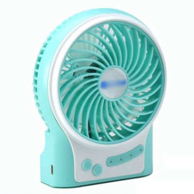 DFDFSFG Small Desk Fan,USB Mini Fan,Small but Powerful, Portable Quiet 3 Speeds Wind Desktop Fan,Home Bedroom Car School Cooling Fan Strong Airflow (Color : Blue)
