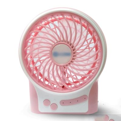 DFDFSFG Small Desk Fan,USB Mini Fan,Small but Powerful, Portable Quiet 3 Speeds Wind Desktop Fan,Home Bedroom Car School Cooling Fan Strong Airflow (Color : Pink)