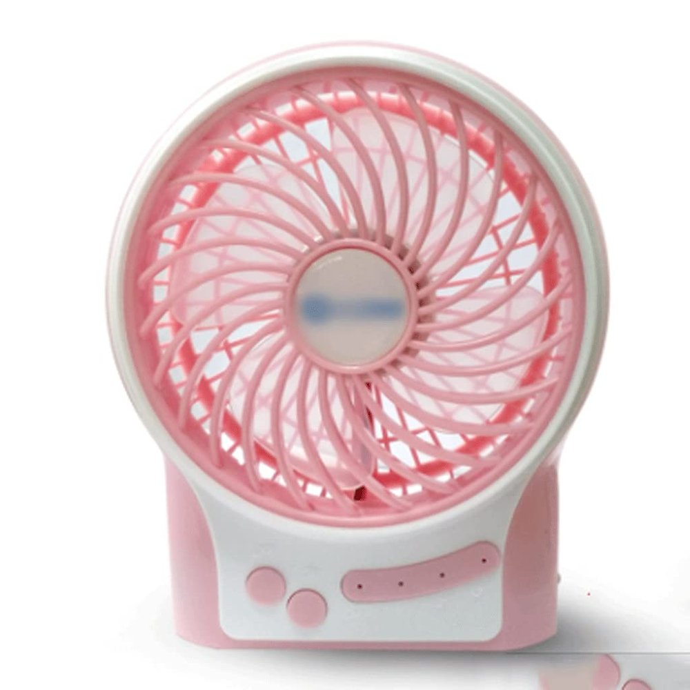DFDFSFG Small Desk Fan,USB Mini Fan,Small but Powerful, Portable Quiet 3 Speeds Wind Desktop Fan,Home Bedroom Car School Cooling Fan Strong Airflow (Color : Pink)
