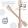 Btowin 35 1/2-inch H 3 1/2-inch W 3 1/2-inch D Wooden Kitchen Island Legs, 2Pcs Wood Carved Fluted Cabinet Columns,Unfinished Massive Replacement Feet for Large Dining Table Kitchen Counter Vanities view 2