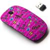2.4G Wireless Mouse with Cute Pattern Design for All Laptops and Desktops with Nano Receiver - Black view 1