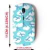 2.4G Wireless Mouse with Cute Pattern Design for All Laptops and Desktops with Nano Receiver - Baby boy Airplanes view 2