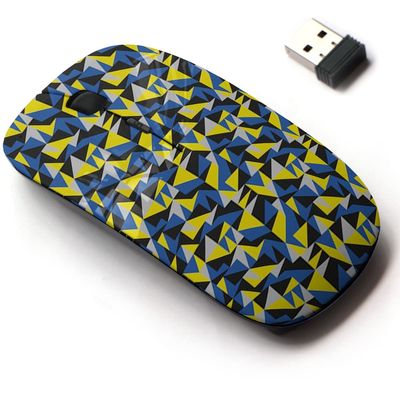 2.4G Wireless Mouse with Cute Pattern Design for All Laptops and Desktops with Nano Receiver - Arty mid Century