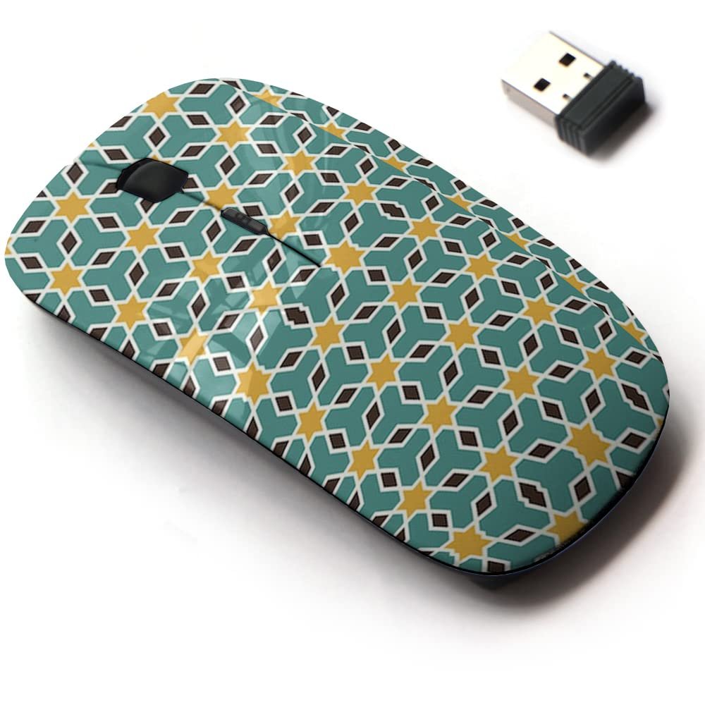 2.4G Wireless Mouse with Cute Pattern Design for All Laptops and Desktops with Nano Receiver - Arabic editable