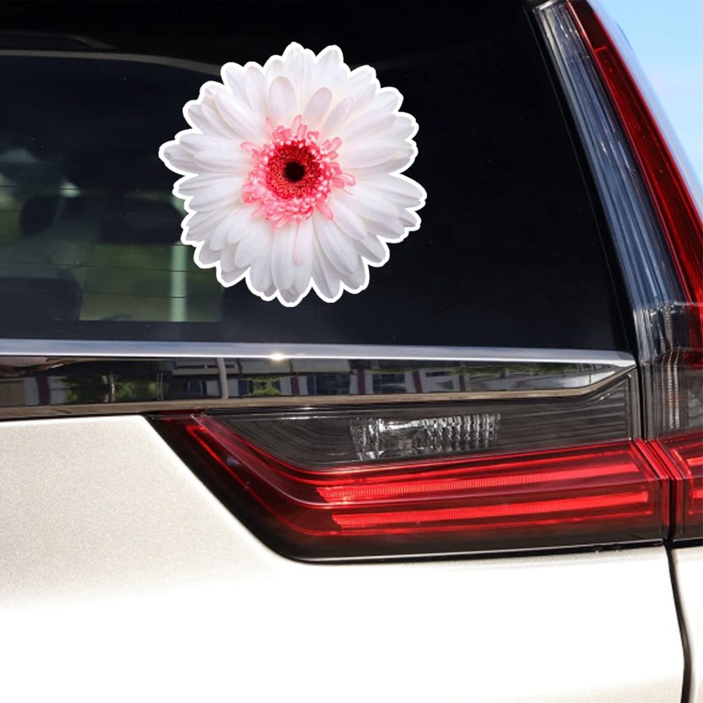 Daisy Flower Collection Daisies Floral Vinyl Decal Sticker for Car Boat Laptop Reflective Glossy Choose Size 032101 (8'' x 7.9" (20.3cm x 20.1cm), Reflective)