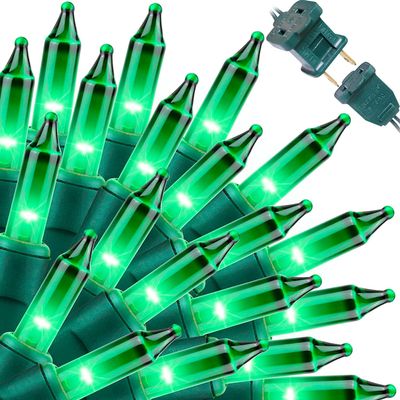 LAMPHOME St. Patrick's Day Mini String Lights,Green st Patricks Day Tree Decorations,300Lights 63.8ft(2pk of 150L) Christmas Light for Outdoor Christmas Tree Garden Holiday Party Patio Decor