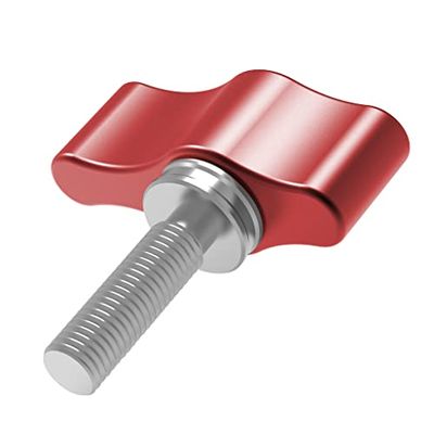 BGNing M5 Threading Rotating Knob, Adjustable Thumb Lever Screw, T Handle Wrench Adapter for SLR Camera Tripod (M5*17 T Type Red Iron nickel plating)