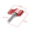 BGNing M5 Threading Rotating Knob, Adjustable Thumb Lever Screw, T Handle Wrench Adapter for SLR Camera Tripod (M5*17 T Type Red Iron nickel plating) view 4