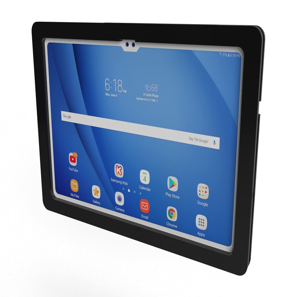 TABcare Anti-Theft Acrylic VESA Enclosure for Galaxy TAB S8 S9 S10 S11 Ultra 14.6" with Free Wall Mount Kit & 90-Degree Angle USB C Cable (TAB S8/S9/S10/S11 Ultra, Black)