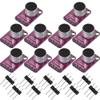 10 PCS Electret Microphone Amplifier Adjustable MAX4466 Module Microphone Preamplifier Breakout Board for view 1