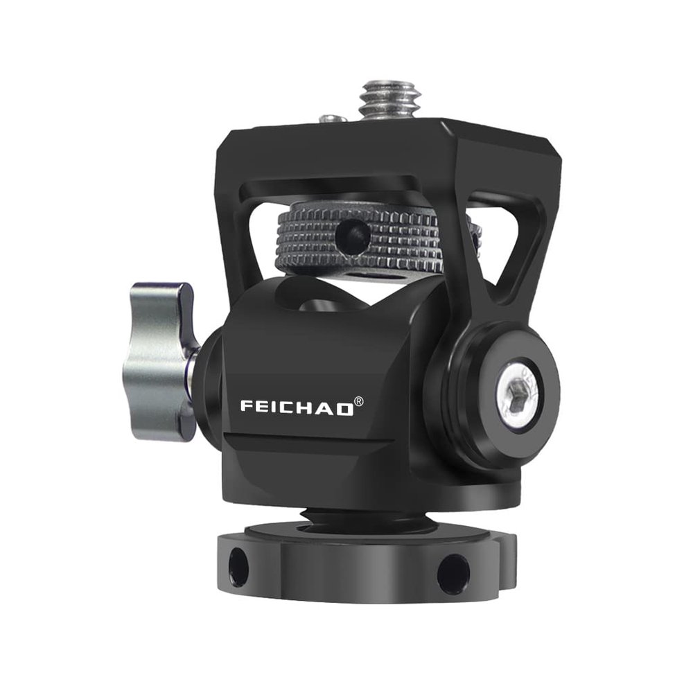 FEICHAO Camera Monitor Holder Swivel and Tilt Adjustable EVF Mount Compatible with Hero 13, RS 2/RSC 2 5~7inch Monitor (Type A Grey Handle)