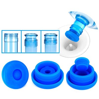 3 and 5 Gallon Water Jug Cap Reusable - Silicone Water Jug Lid Fits 55mm Bottle,Non-Spill Replacement Cap Lids Anti Splash 3 Pack