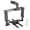 ANNSM Camera Cage Aluminum Movie Filmmaking Video Rig with Top Handle/Dual Side Grips/and Std 15mm Rail Rods for Canon EOS R5C R5 R6 Sony A7 Series A6600 Nikon view 1