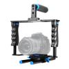 ANNSM Camera Cage Aluminum Movie Filmmaking Video Rig with Top Handle/Dual Side Grips/and Std 15mm Rail Rods for Canon EOS R5C R5 R6 Sony A7 Series A6600 Nikon view 2