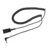 daily headset 2.5mm Quick Disconnect Coil Cable Compatible with Plantronics QD Work with Cordless or Cell Phones Which Have a 2.5mm Port view 1