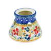 Polmedia Polish Pottery Heater UNIKAT - Ruby Bouquet Pattern Handmade in Boleslawiec Poland + Certificate of Authenticity view 1
