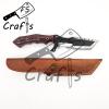 HD2-003 FS Crafts 10.50" Hand Forged D2 Steel Survival Hunting Tanto Tracker Knife Micarta Handle With Leather Sheath Everyday Carry Hunting Knife Outdoors Camping Knife (Black) view 2