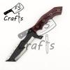 HD2-003 FS Crafts 10.50" Hand Forged D2 Steel Survival Hunting Tanto Tracker Knife Micarta Handle With Leather Sheath Everyday Carry Hunting Knife Outdoors Camping Knife (Black) view 4