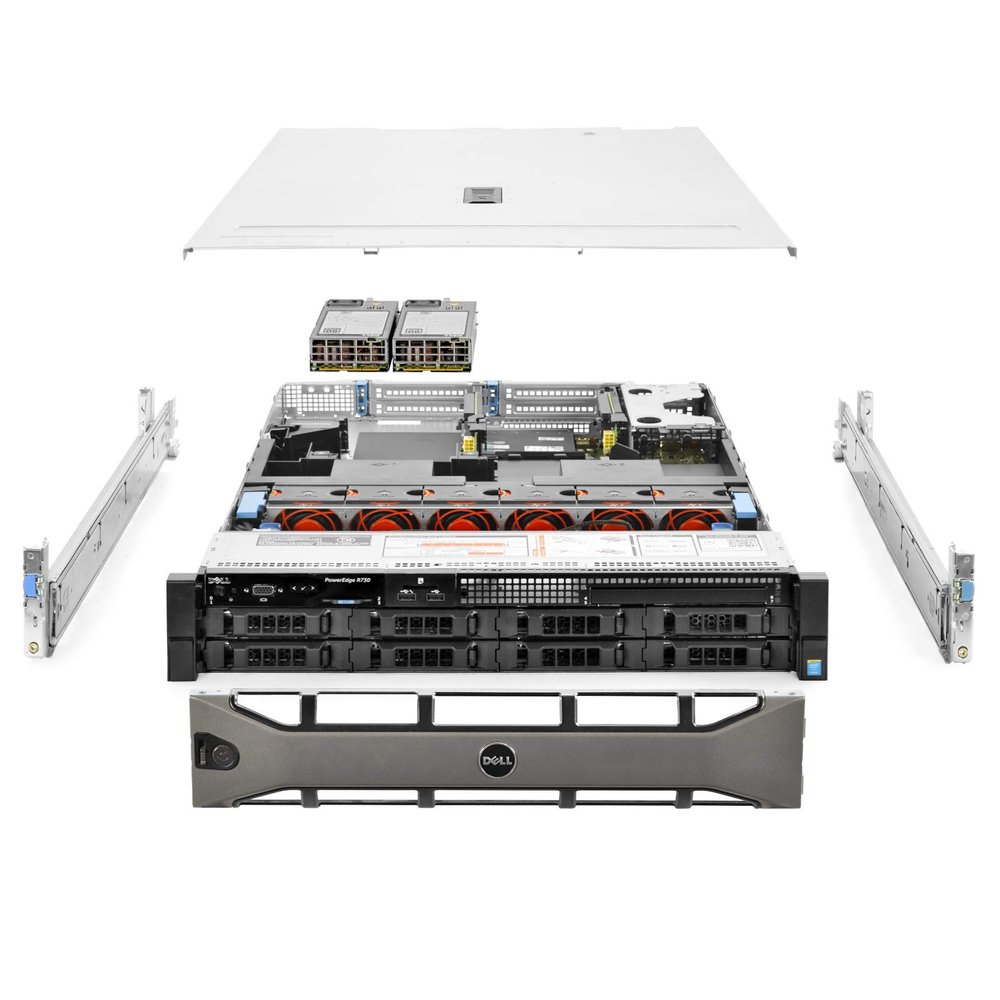 Dell PowerEdge R730 Server E5-2630Lv3 1.80Ghz 8-Core 64GB RAM 8X 6TB SAS 12G (Renewed)
