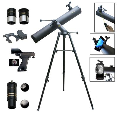Cassini 1000mm X 120mm Reflector Telescope w/Smartphone Adapter and Electronic Hands Free Focuser