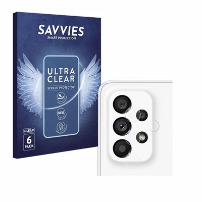 savvies Screen Protector Compatible with Samsung Galaxy A53 5G (ONLY Camera) Protection Film Clear 6-Pack