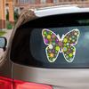 Green Floral Daisy Sunflower Butterfly Flower Vinyl Decal Sticker for Car Boat Laptop Reflective Glossy Choose Size (10'' x 8.8" (25.4cm x 22.4cm), Glossy) view 1