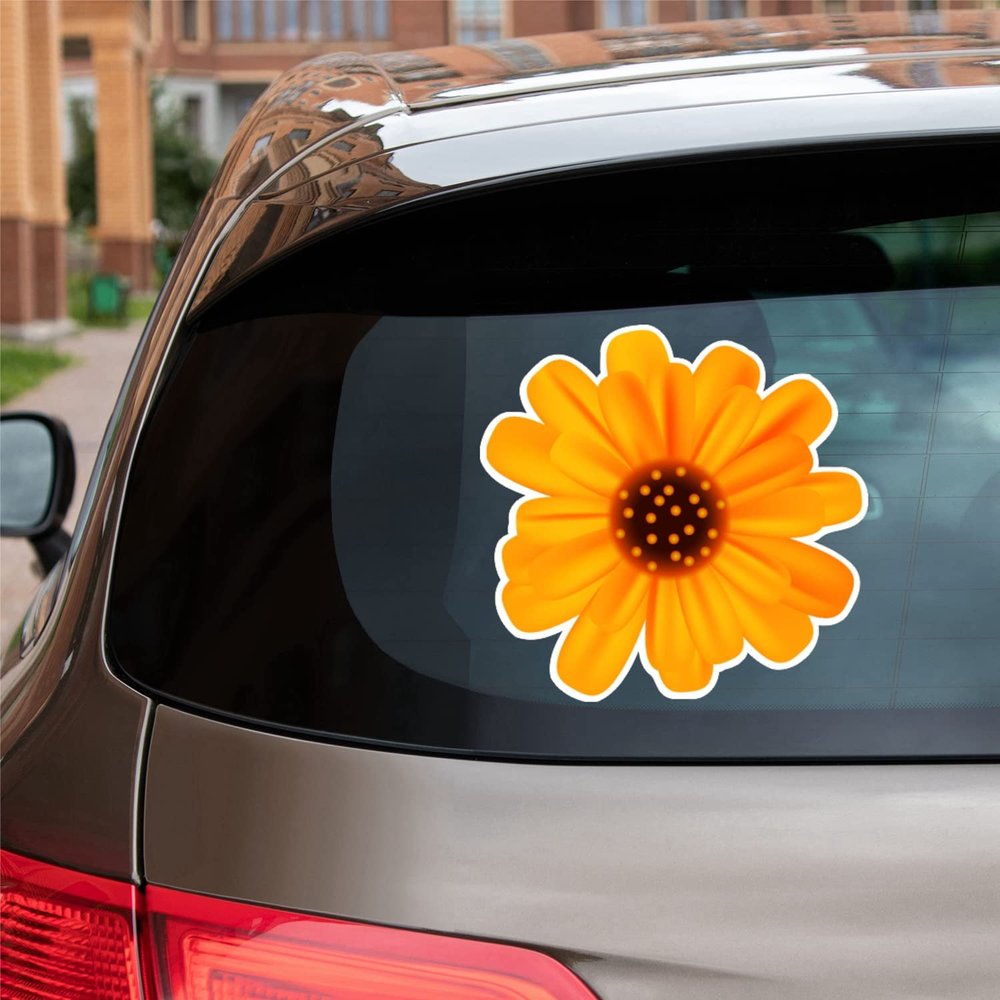 Daisy Flower Collection Daisies Vinyl Decal Sticker for Car Boat Laptop Reflective Glossy Choose Size 032207 (12'' x 11.7" (30.5cm x 29.6cm), Reflective)