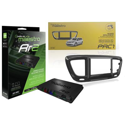 iDatalink Maestro KIT-PAC1 Compatible with 2017-2021 Chrysler Pacifica & Voyager Replacement Bezel for Chrysler Pacifica Bundled with + (1) ADS-MRR2 Interface Module
