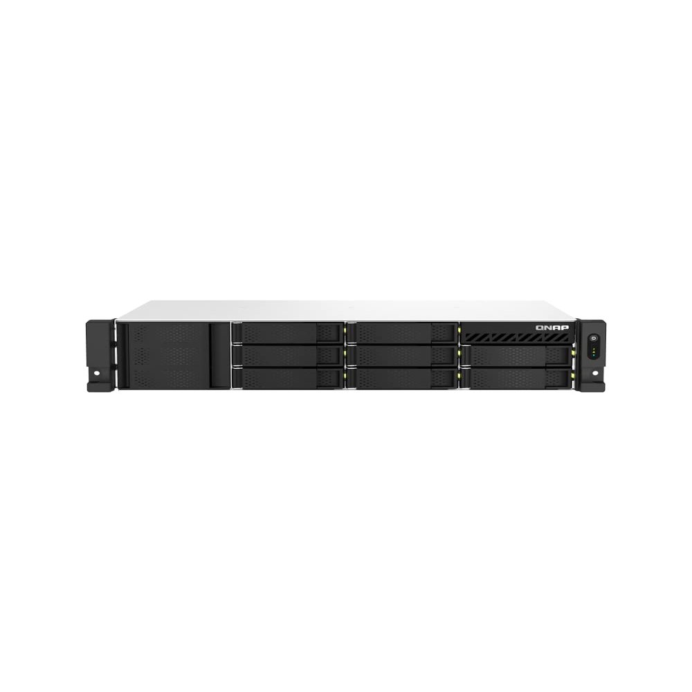 QNAP TS-873AeU-4G-US 8 Bay High-Speed Short Depth Rackmount Rackmount Dual-2.5GbE NAS AMD Ryzen CPU, 4GB DDR4 Memory and 2.5GbE (2.5G/1G/100M) Network Connectivity (Diskless)