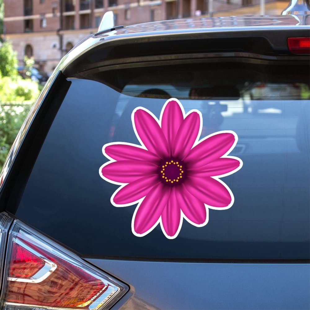 Daisy Flower Collection Daisies Vinyl Decal Sticker for Car Boat Laptop Reflective Glossy Choose Size 032205 (18'' x 17.6" (45.7cm x 44.8cm), Glossy)