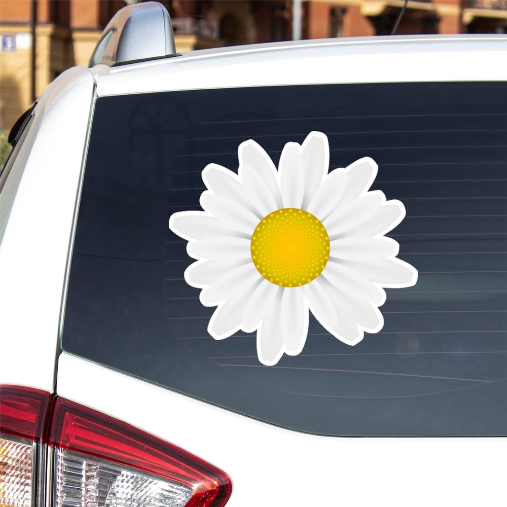 Daisy Flower Collection Daisies Vinyl Decal Sticker for Car Boat Laptop Reflective Glossy Choose Size 032209 (20'' x 18.8" (50.8cm x 47.8cm), Reflective)