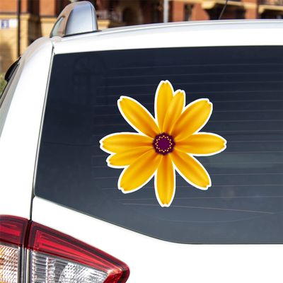 Daisy Flower Collection Daisies Vinyl Decal Sticker for Car Boat Laptop Reflective Glossy Choose Size 032203 (12'' x 12" (30.5cm x 30.4cm), Reflective)