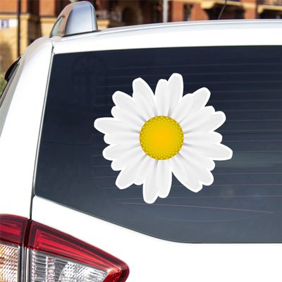 Daisy Flower Collection Daisies Vinyl Decal Sticker for Car Boat Laptop Reflective Glossy Choose Size 032209 (3'' x 2.8" (7.6cm x 7.2cm), Reflective)