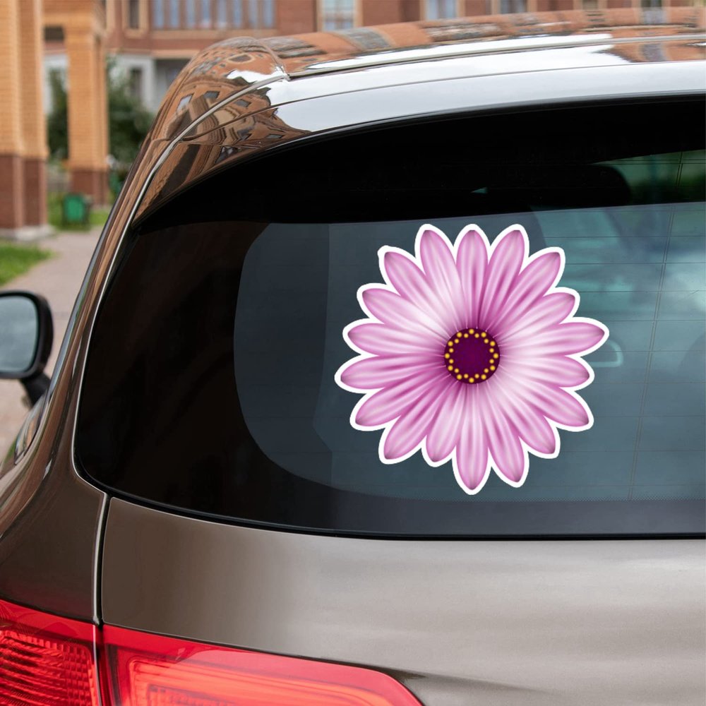Daisy Flower Collection Daisies Vinyl Decal Sticker for Car Boat Laptop Reflective Glossy Choose Size 032202 (20'' x 19.7" (50.8cm x 50.1cm), Reflective)