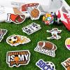 100PCS Sports Stickers - Water Bottle Stickers for Kids Boys Teens, Assorted Sport Theme Stickers Include Volleyball Soccer Basketball Baseball, Vinyl Stickers Bulk for Hydroflask Skateboard Laptop view 2