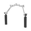 SZRIG Aluminum Rosette Rubber Handle Grip with Rosette M6 Thumbscrew Connection for DSLR Camera Monitor view 3