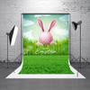 10x20ft Green Grass Pink Rabbit Happy Easter Day Photography Backdrops Spring Photo Studio Background for Easter Party view 1