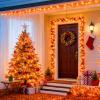 LAMPHOME Orange Thanksgiving Mini Lights, 31.9FT 150-Count Autumn Fall String Lights,Connectable 120V Plug in for Outdoor Indoor Garden Party Halloween Christmas Xmas Tree Lights Yellow Decor view 3