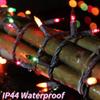 LAMPHOME Super-Bright Extendable Orange Purple and Green halloween Lights Decoration 150Lights 31.9ft UL Certified Mini Bulb String Lights Set for Outdoor Halloween Christmas Tree Garden Holiday Decor view 3
