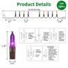 LAMPHOME Super-Bright Extendable Orange Purple and Green halloween Lights Decoration 150Lights 31.9ft UL Certified Mini Bulb String Lights Set for Outdoor Halloween Christmas Tree Garden Holiday Decor view 4