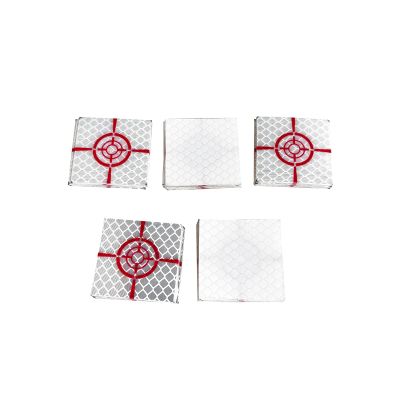 100pcs 20X20MM Reflector Sheet Red Circle Reflective Tape Target Compatible for Trimble Topcon Sokkia South Surveying Total Station