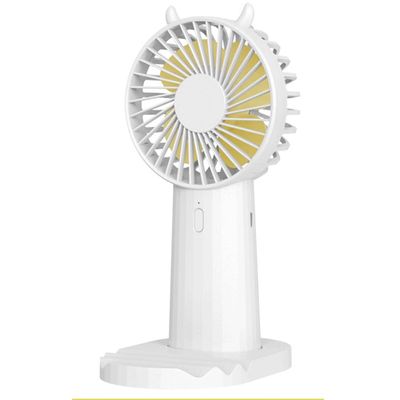 Small Mini Fan,Portable Desk Fan,4 Speeds,Portable Handheld Fan,USB Personal Fan,Cooling Fan,Outdoor Camping Office Home Strong Airflow (Color : White, Size : 7500mAh)